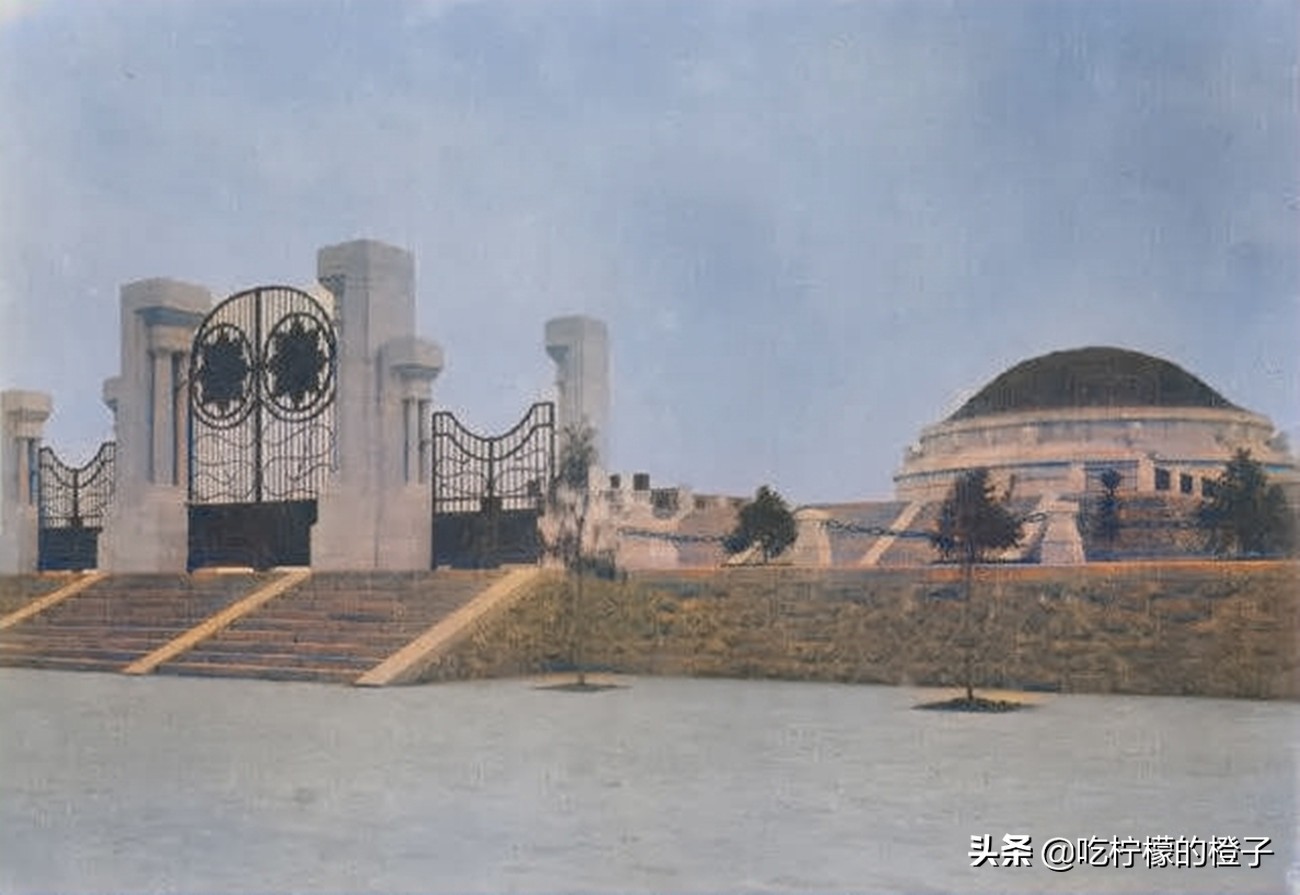 老照片：1918年的袁世凯墓，规模宏大中西合璧，堪比历代帝王陵墓