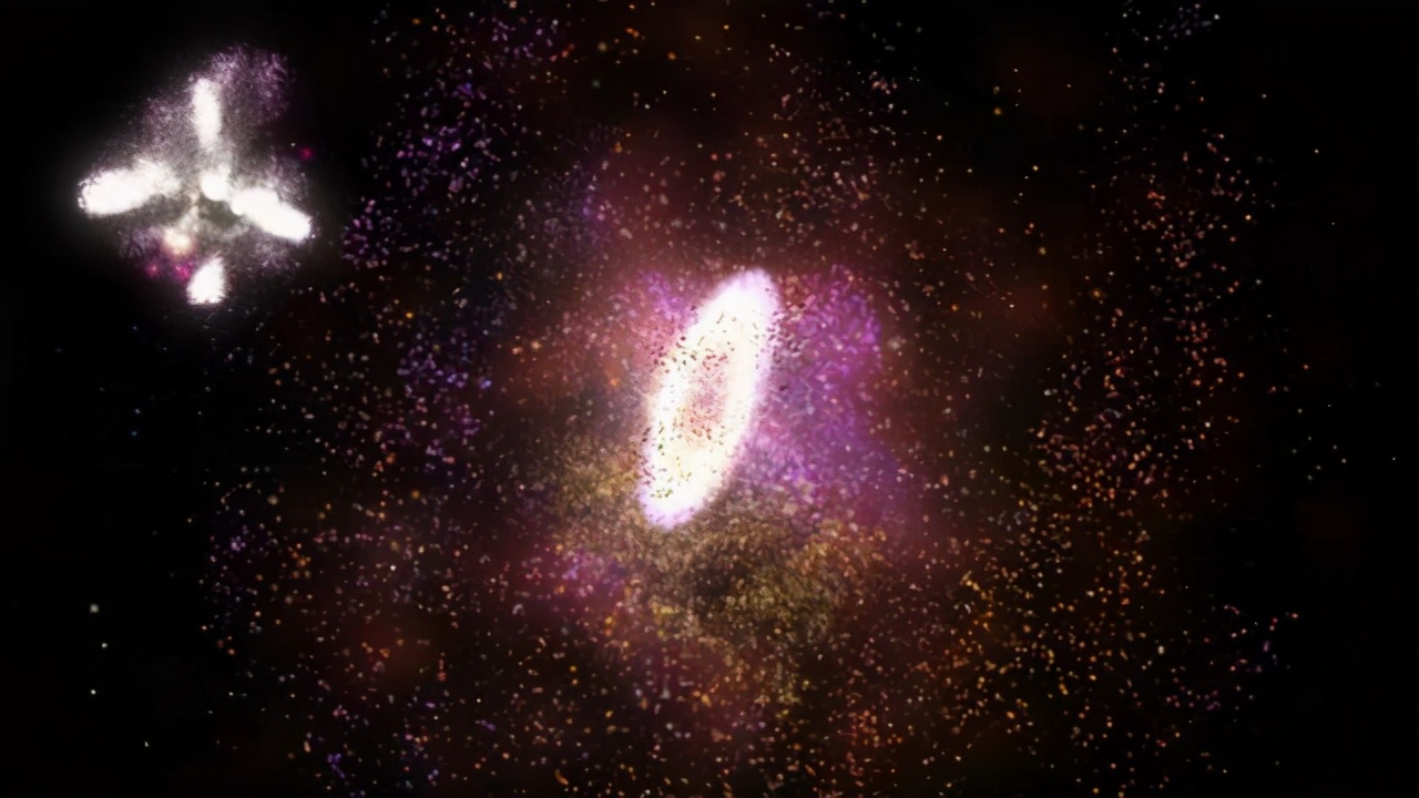 100亿光年外，科学家发现星际大战遗迹，星系被轰出1.7万光年巨洞