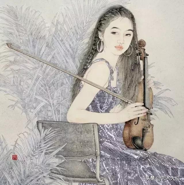 现代人物工笔画欣赏 | 女画家张艺作品选集