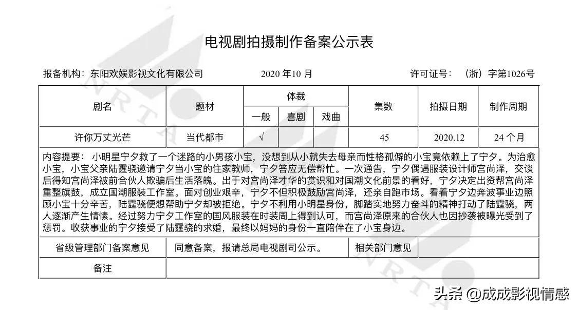 于正新剧《许你万丈光芒好》将拍，能否超越越南版《惹火娇妻》？