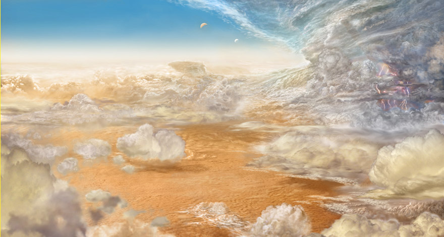 看，木星上诡谲的云层，这里可能孕育着生命