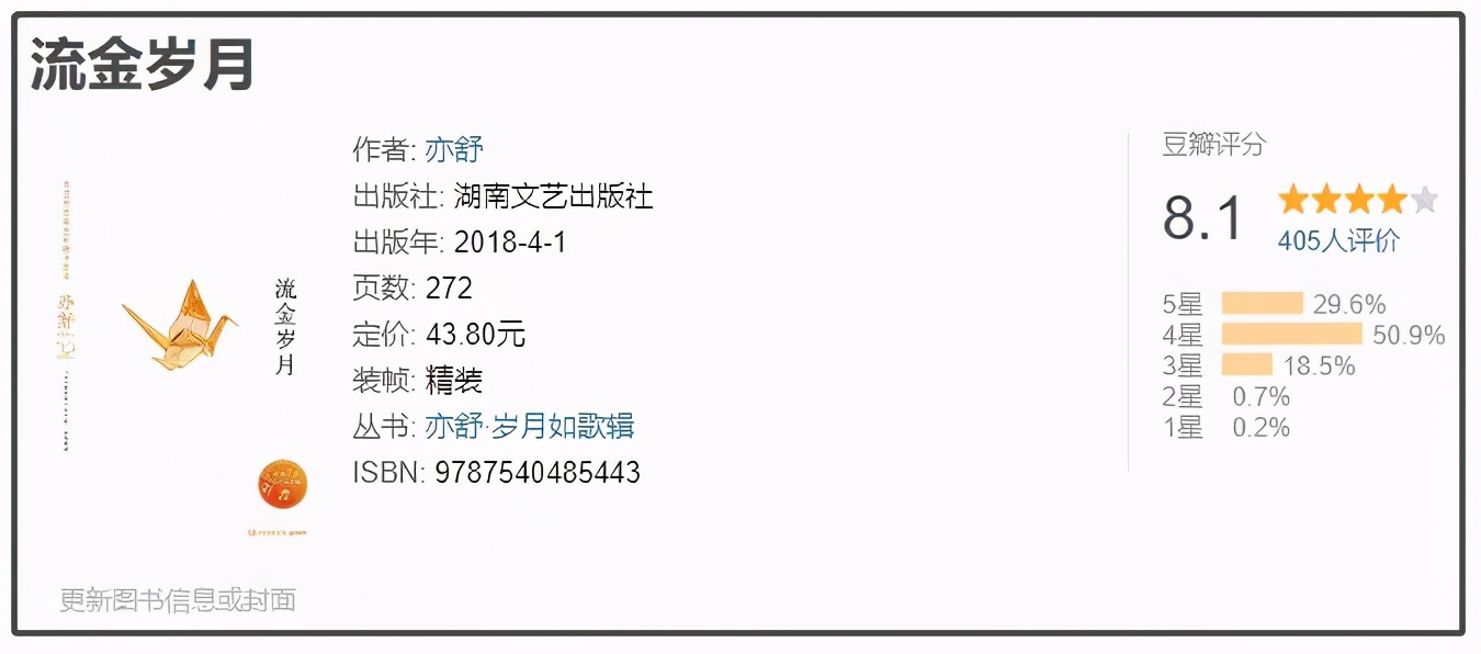 倪妮、刘诗诗主演的《流金岁月》，我去看了亦舒的原著