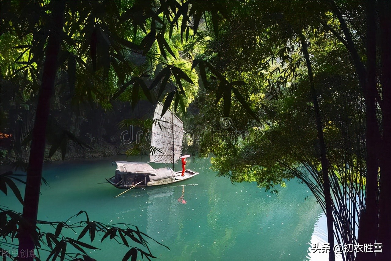 晚秋秋水诗词五首：秋水才深四五尺，野航恰受两三人