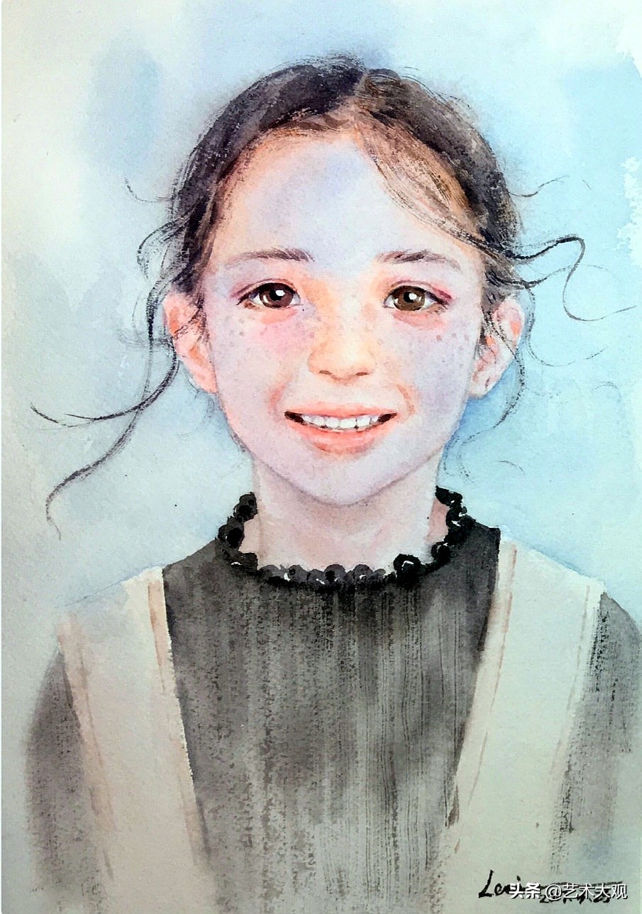 好看的肖像水彩手绘90后网络知名画家张雷雷人物作品专辑