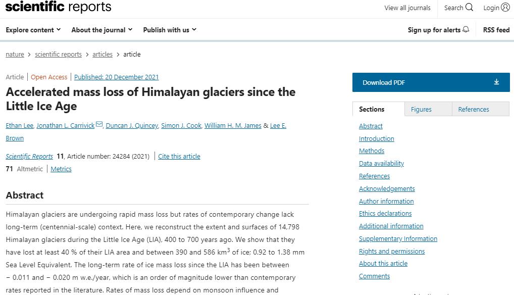 印度2月冰崩：喜马拉雅冰川正以异常速度融化，灾难恐再次发生