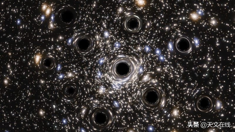一大群黑洞集中在几乎和宇宙本身一样古老的巨大宇宙结构的中心-爱读书