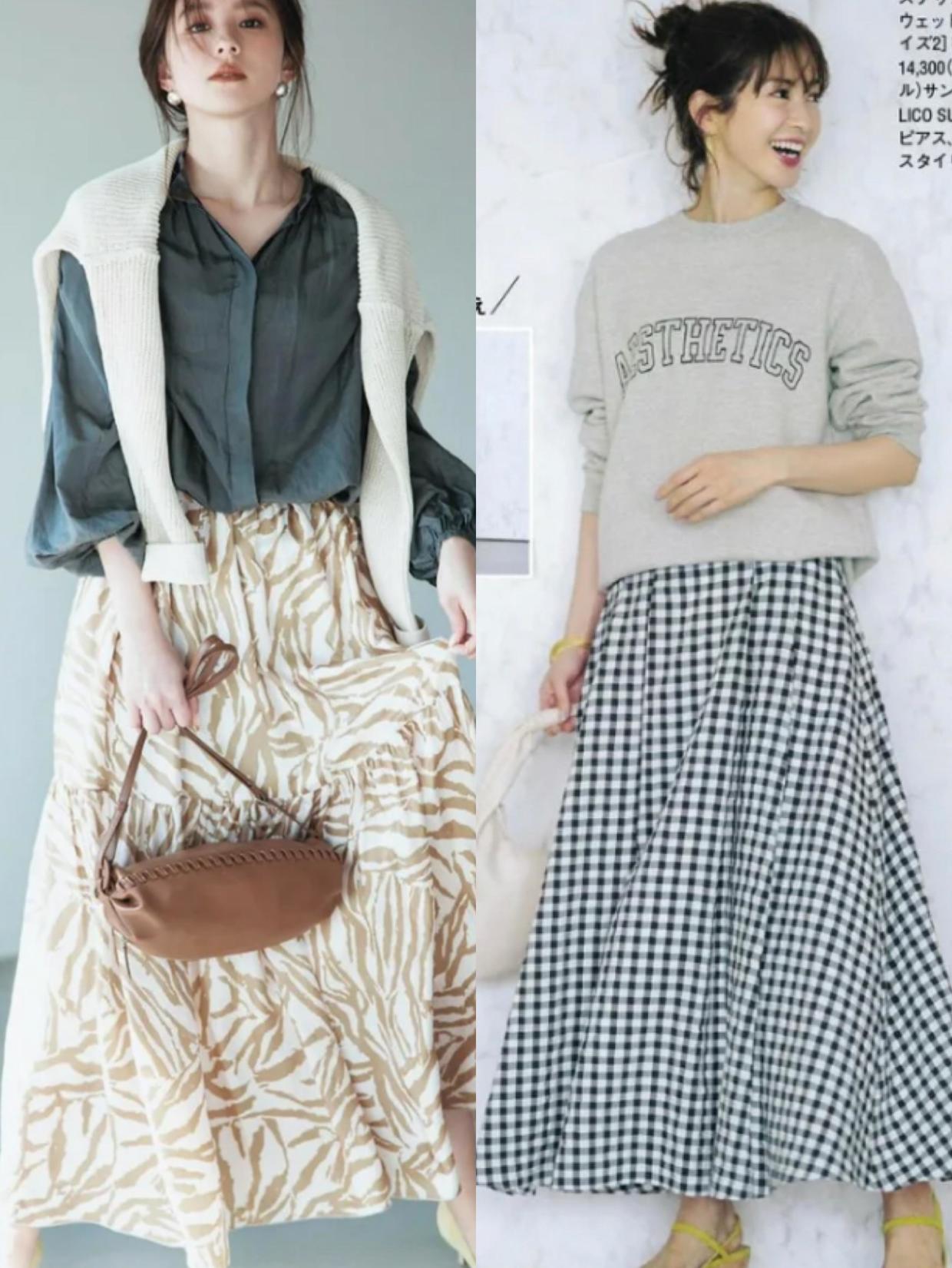 今夏“半身裙”又卷土重来了，看日本女人的穿搭，演绎简约高级感