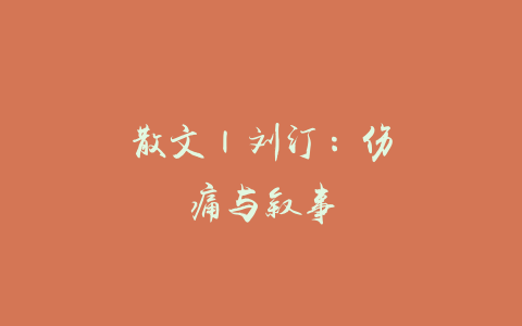 散文 | 刘汀：伤痛与叙事