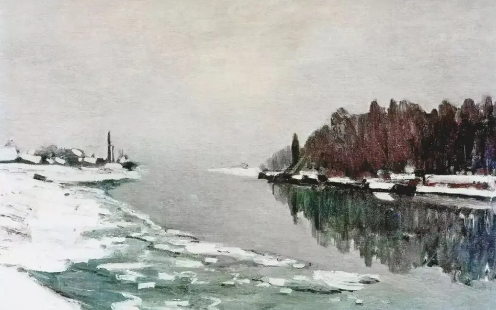 莫奈《塞纳河上的浮冰》