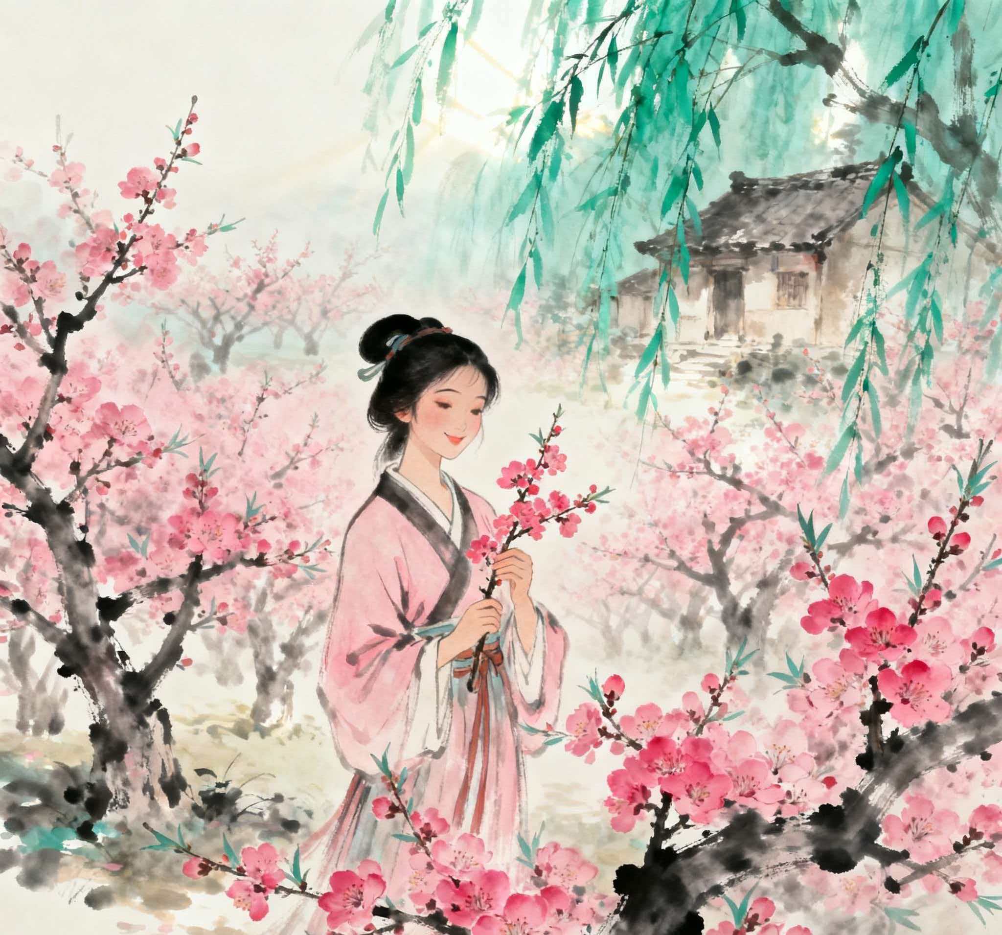 《周南·桃夭》:灼灼桃花里的婚嫁礼赞,华夏文明的生命之歌
