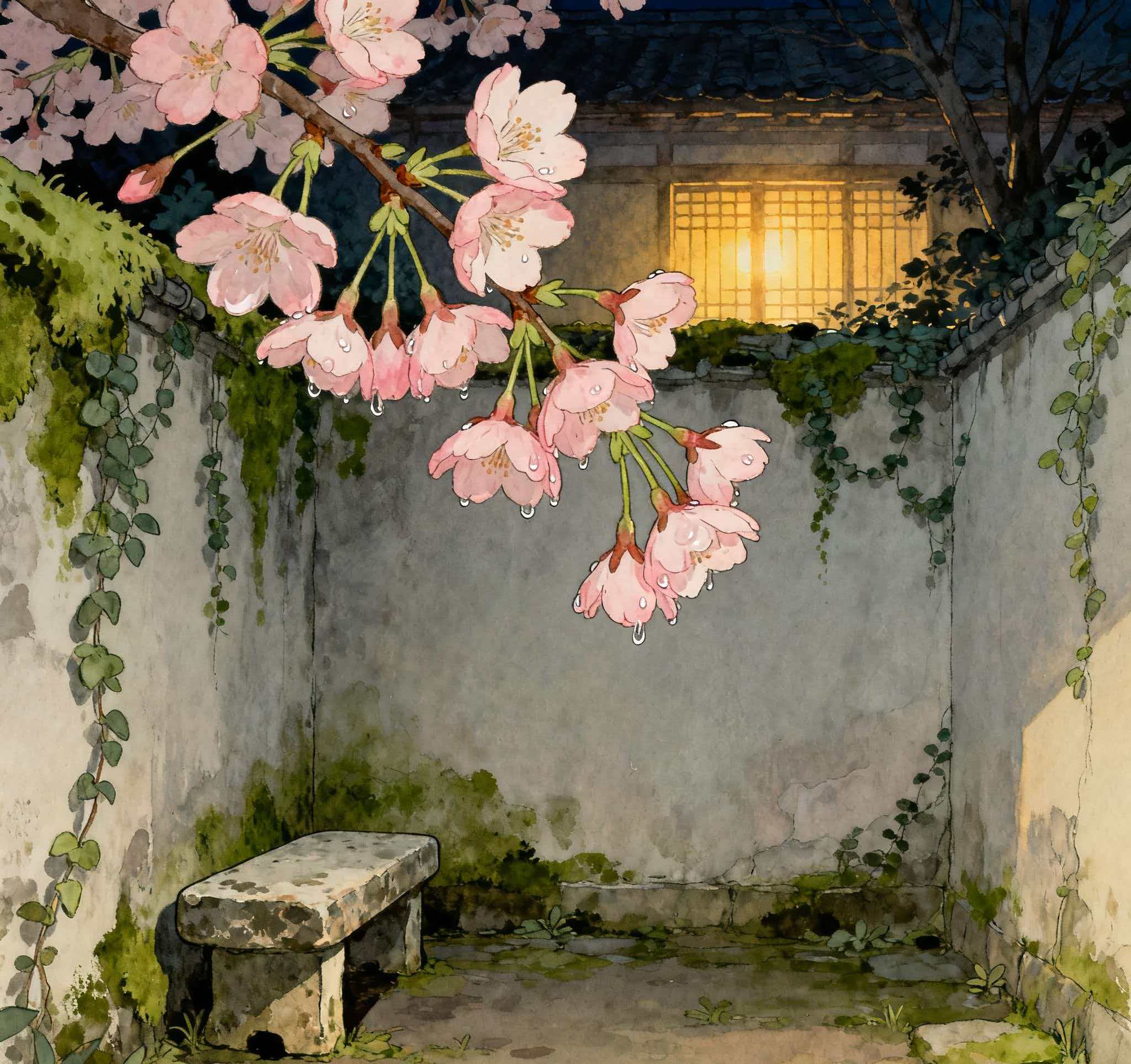 夜深花眠